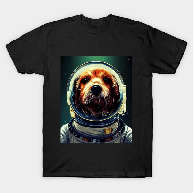 Space Dog In Astronaut Costume T-Shirt by CreativeDesignsx